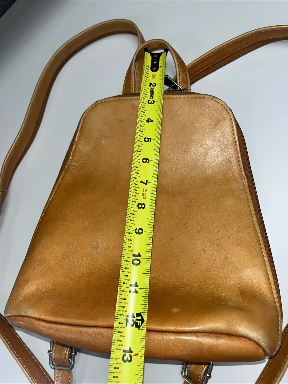 Classic Tan Leather Backpack / Converts Shoulder Bag